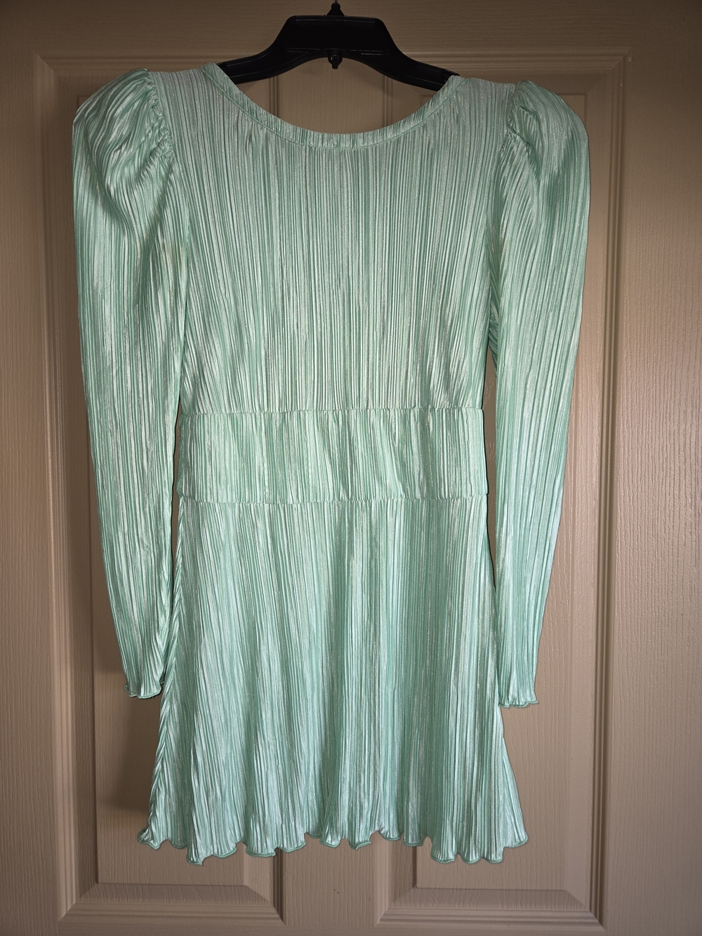 LoveShackFancy Mint Green Pleated Midi Dress
